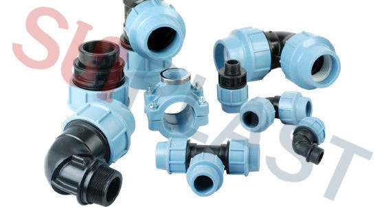 PP Compression fittings For HDPE pipe